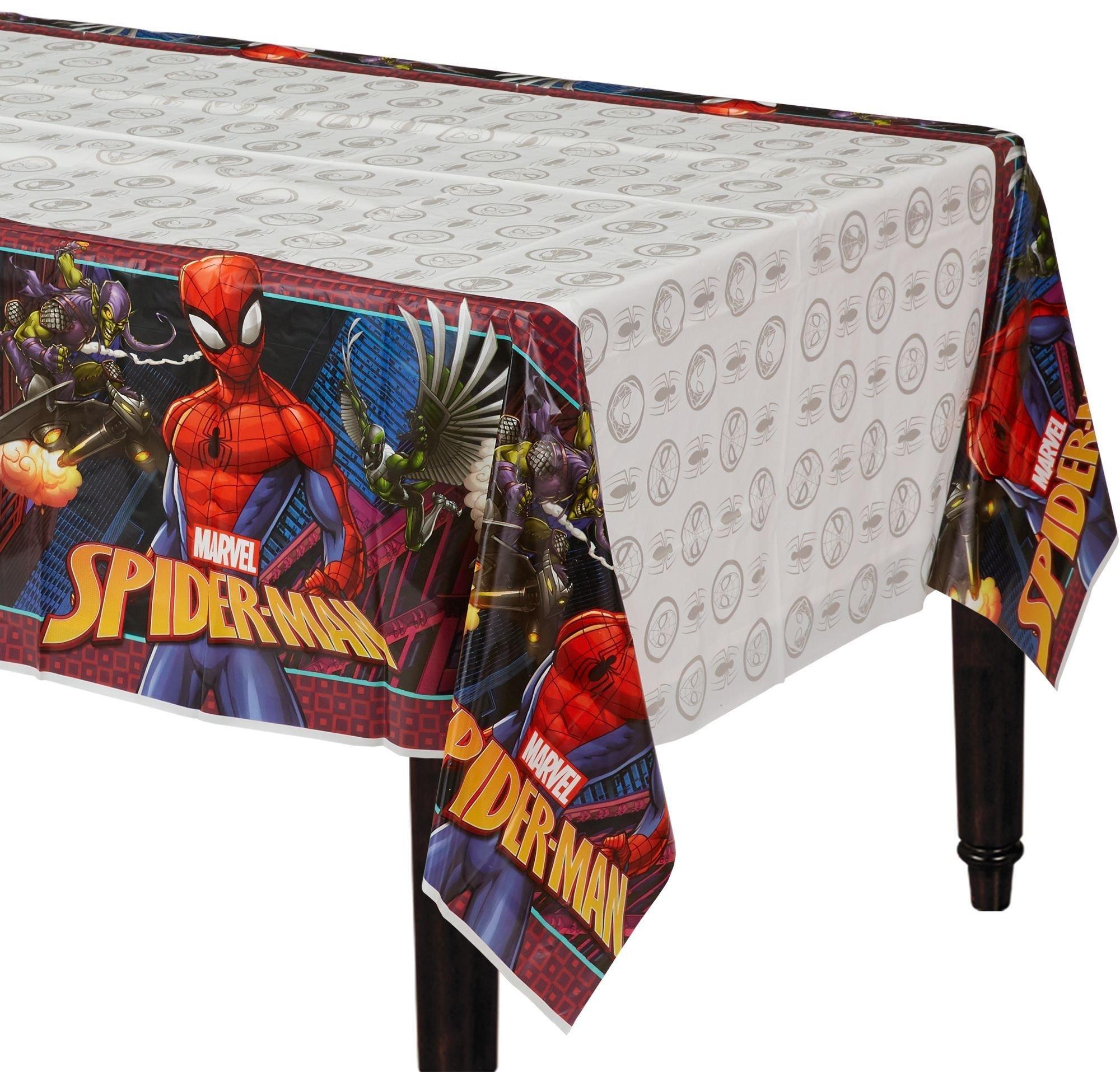 Spider-Man Webbed Wonder Birthday Party Supplies Pack for 8 Guests - Kit Includes Plates, Napkins & Table Cover